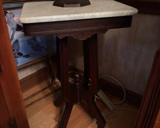 Eastlake style marble top table