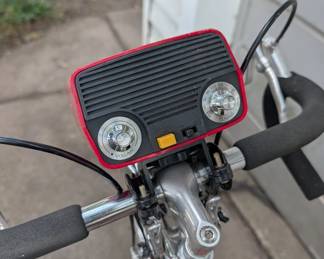 With a radio!