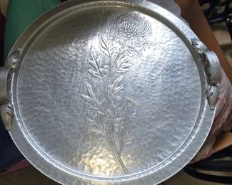 Antique Silver Serving Tray