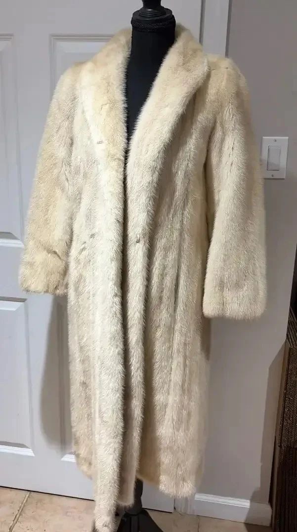 Vintage Ivory Mink Fur Coat Approx. 50 Years Old