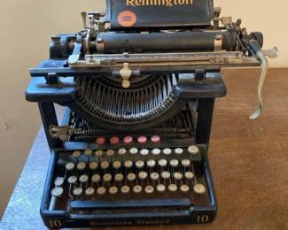 Antique Remington Standard No. 10 Manual Typewriter Cast Iron Frame, Measures 11 H, 13 W, 16 D