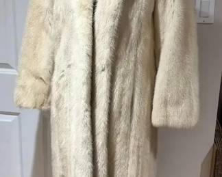 Vintage Ivory Mink Fur Coat  Approx. 50 Years Old