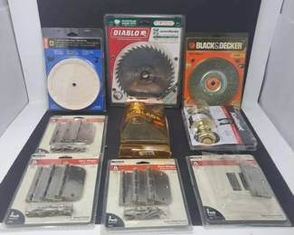 Assorted New Old Stock Hardware Power Tool Accessories Lot