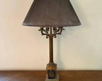 Vintage MultiArm Candelabrum Candlestick Electric Table Lamp in Working Condition, 19 1 2 H