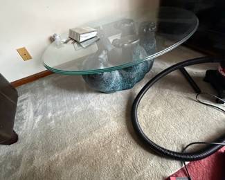 cool bear glass top table