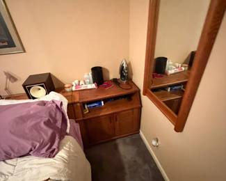 mirror, side table