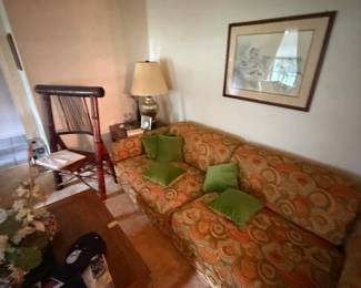 couch, lamp