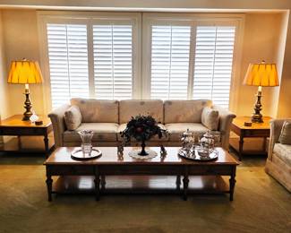 1965 time capsule home, Heritage furniture, Stiffel lamps, and mid century decor