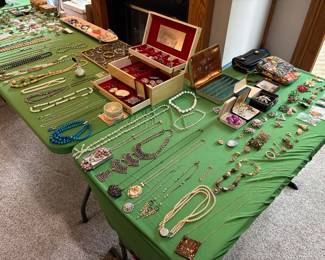A huge selection of vintage costume jewelry for sale