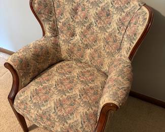 Vintage French Provincial style wingback armchair (set of 2)