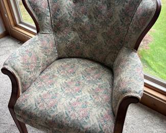 Vintage French Provincial style wingback armchair