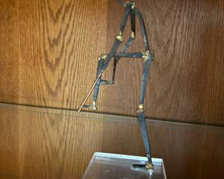 Vintage 1970s Brutalist mixed metal "frustrated golfer" sculpture by artist Patti Kahn