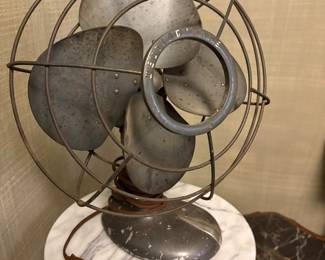  vintage 1950s Westinghouse "Lively Aire" 10-inch oscillating desk fan