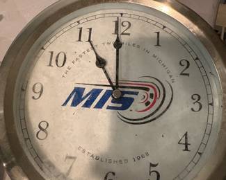 Michigan International Speedway (MIS) promotional wall clock