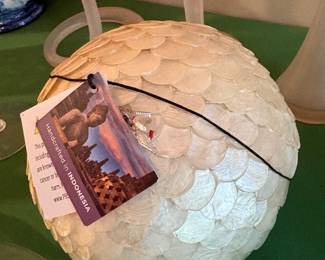 Handcrafted decorative scalloped shell ball
