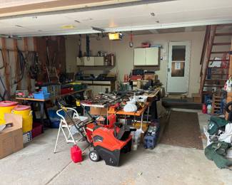 Full garage of power and hand tools for sale