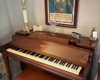 vintage Gulbransen "Musette Console" upright acoustic piano- with bench