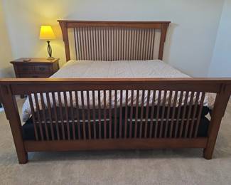01 Mission style king bed