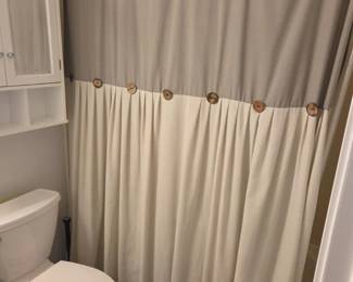 38 Decorative fabric shower curtain