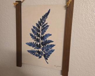 31 Blue fern botanical wall hanging