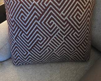 35 Brown cream geometric decorative pillow