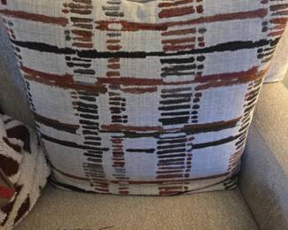 37 Cream rust black decorative pillow