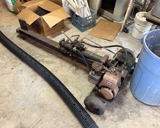 Small-engine equipment, hoses, and shop machinery.