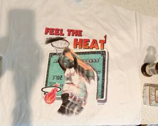 Vintage Miami Heat graphic T-shirt.