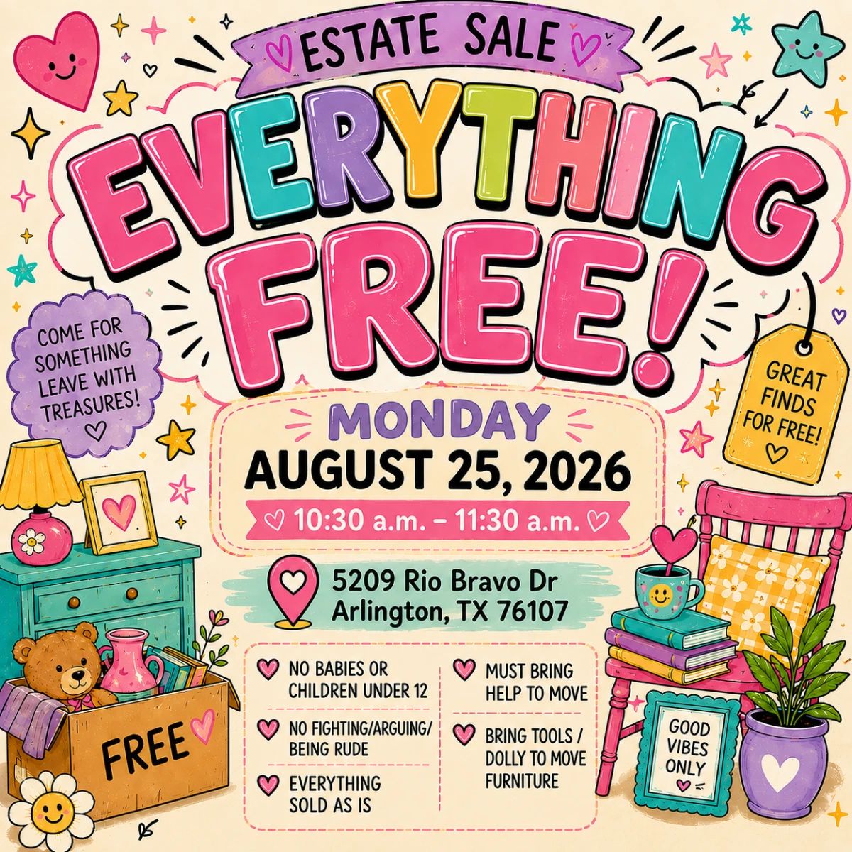 1 hour only! Absolutely free! 