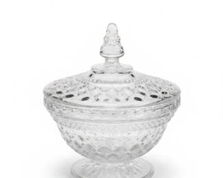 Anchor Hocking Wexford Clear Glass Candy Dish with Lid