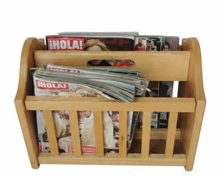 MidCentury Style Wooden Magazine Rack