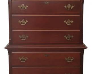 Chippendale Style Mahogany Tall Chest of Drawers