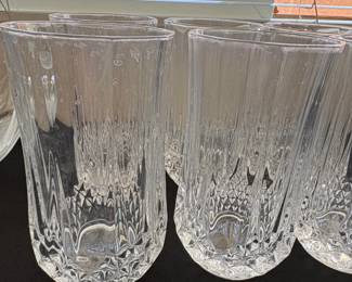 Set of Six Cristal DArquesDurand Longchamp Crystal Highball Glasses second image