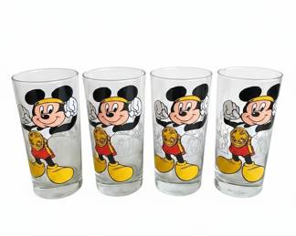 Vintage s Mickey Mouse The Champ Drinking Glasses second image