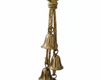 Vintage Brass Bells on Rope