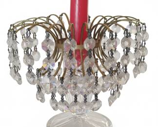 Vintage Crystal Prism Candle Holder