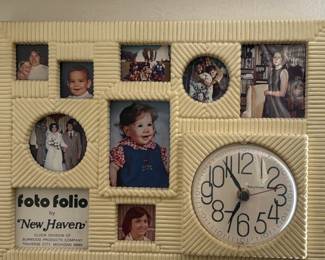 New Haven Foto Folio Clock with Multiple Photo Frames