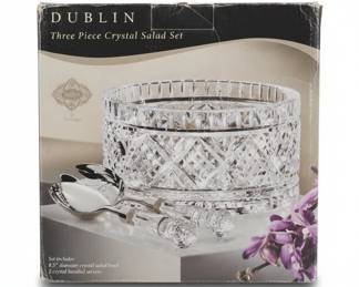Godinger Dublin Crystal ThreePiece Salad Set