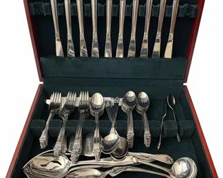 Crown Tiara Stainless Steel Flatware Set for with Chest second image