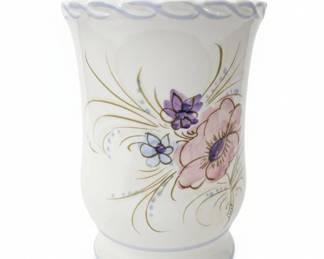 Holu Hand Painted Portuguese Floral Vase third image