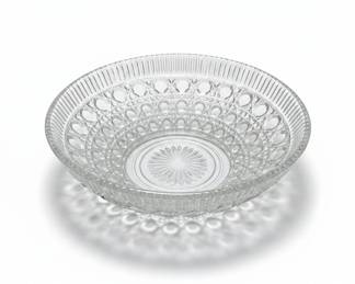 Federal Glass Windsor Button and Cane Serving Bowl