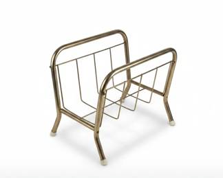 Hollywood Regency Faux Bamboo Magazine Rack
