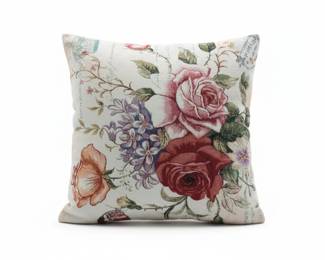 Gobelin Tapestry Floral Pillow Cover