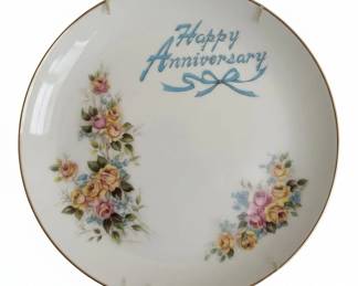 Vintage Noritake Happy Anniversary Commemorative Plate