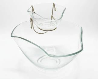 MidCentury Modern Indiana Glass Chip and Dip Set second image