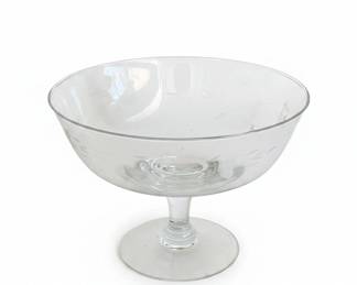 Princess House Heritage Etched Glass Footed Compote third image