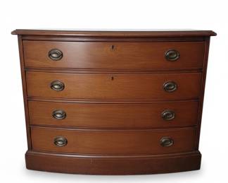 Federal Style Mahogany Bowfront Bachelor Chest
