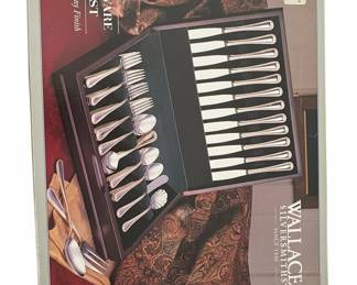 Crown Tiara Stainless Steel Flatware Set for with Chest