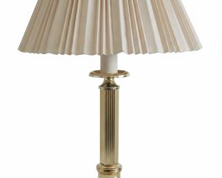 Vintage Brass Corinthian Column Table Lamp