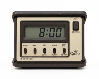 Westclox Travelmate Quartz Travel Alarm Clock